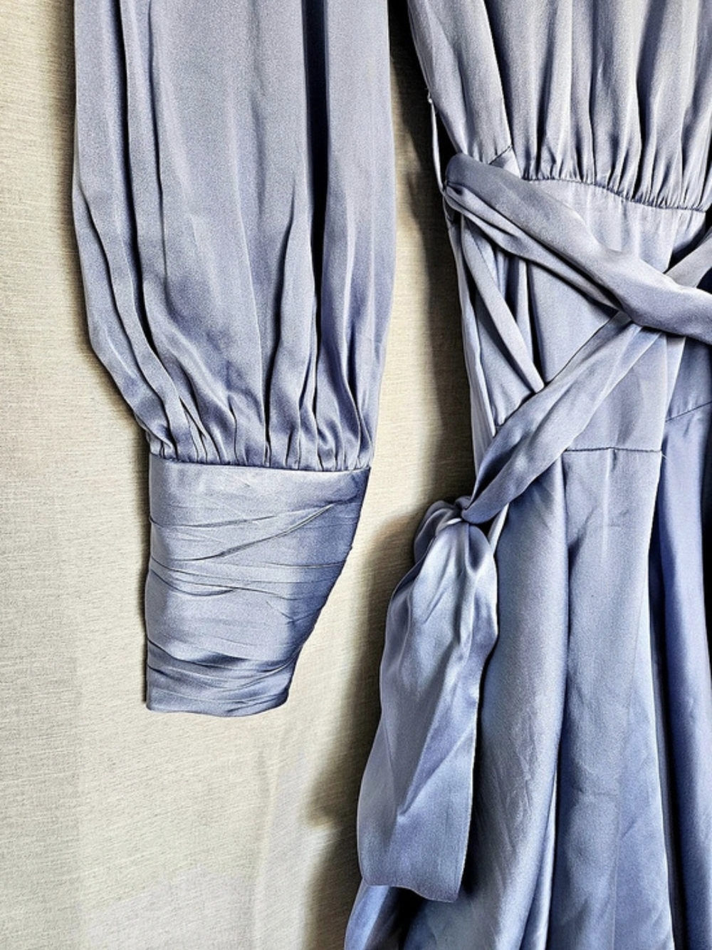 ZIMMERMANN (Size 0) Silk wrap mini dress - light blue US 4 Small - Picture 15 of 16
